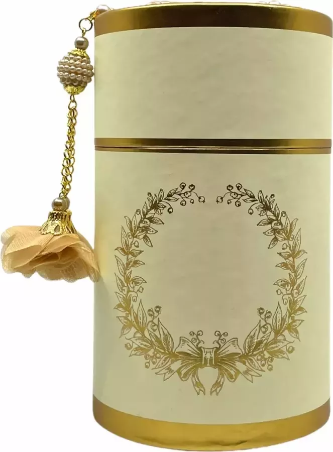 Mirac Geschenkset tafta in een Cilinder box goud