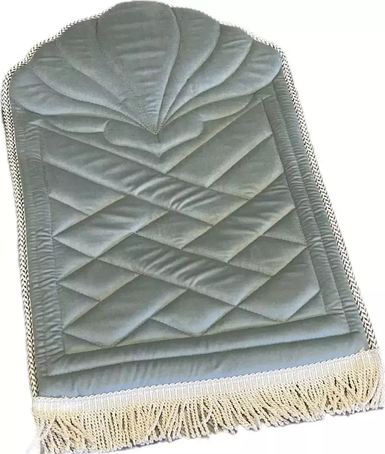 Mirac Luxe kinder gebedskleed met voering grijs