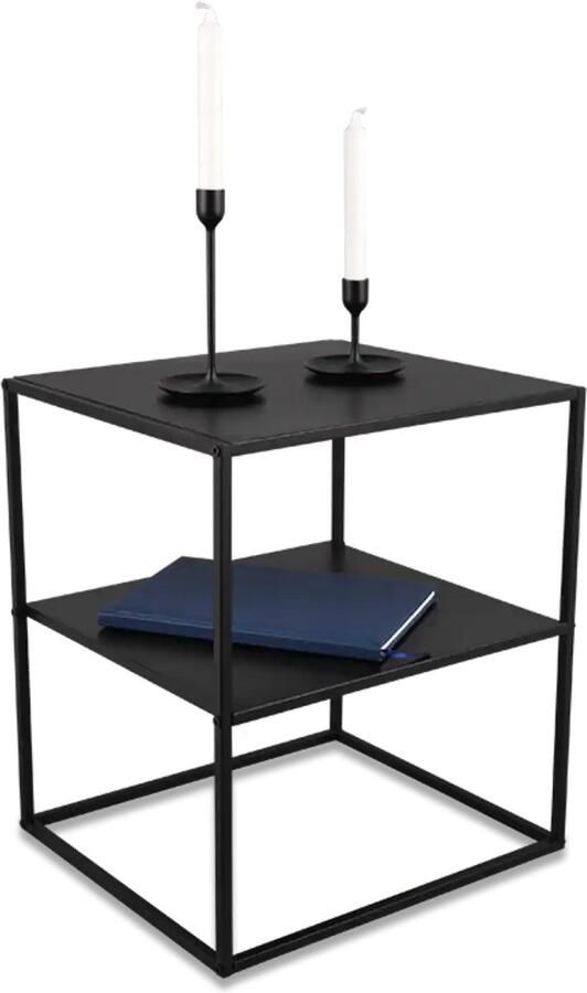 Mirrors and More Bijzettafel Chloe H 51 cm B 40 cm zwart