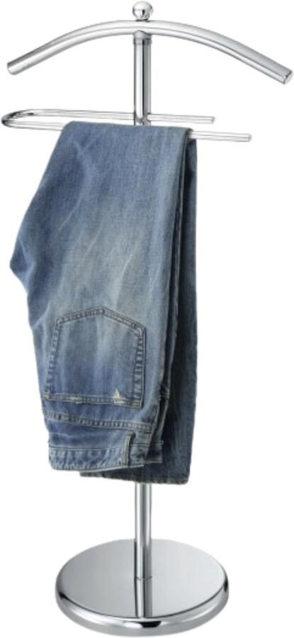 MISOU Dressboy Kledingstandaard Kledinghouder Kledingrek Zilverkleurig 109x43x28cm Metaal FORMO - Foto 4