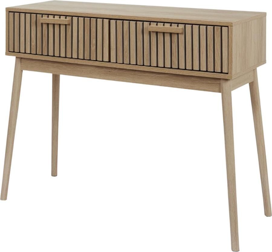 MISOU Klaus Kaptafel -Sidetable Make up tafel Met Lades Haltafel Consoletafel Wandkastje Tafel Wandtafel Muurtafel Hout