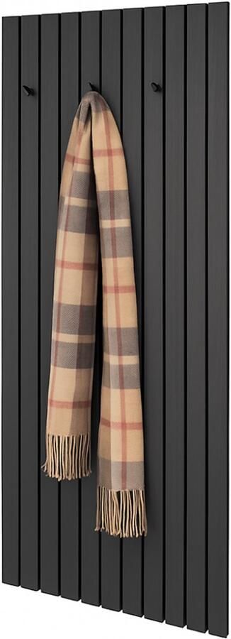 MISOU MIRRORS AND MORE Kapstok Wandpanelen 125x50cm Wandkapstok Akoestische panelen Wanddecoratie Lattenwand Garderobe met 5 haken MDF Vilt GRACE