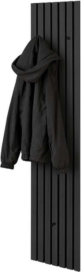 MISOU MIRRORS AND MORE Kapstok Wandpanelen Wandkapstok Akoestische panelen Wanddecoratie Lattenwand Garderobe met 3 haken MDF Vilt 160x25cm GRACE