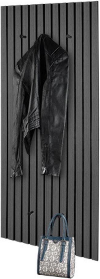MISOU MIRRORS AND MORE Kapstok Wandpanelen 125x50cm Wandkapstok Akoestische panelen Wanddecoratie Lattenwand Garderobe met 5 haken MDF Vilt GRACE - Foto 2