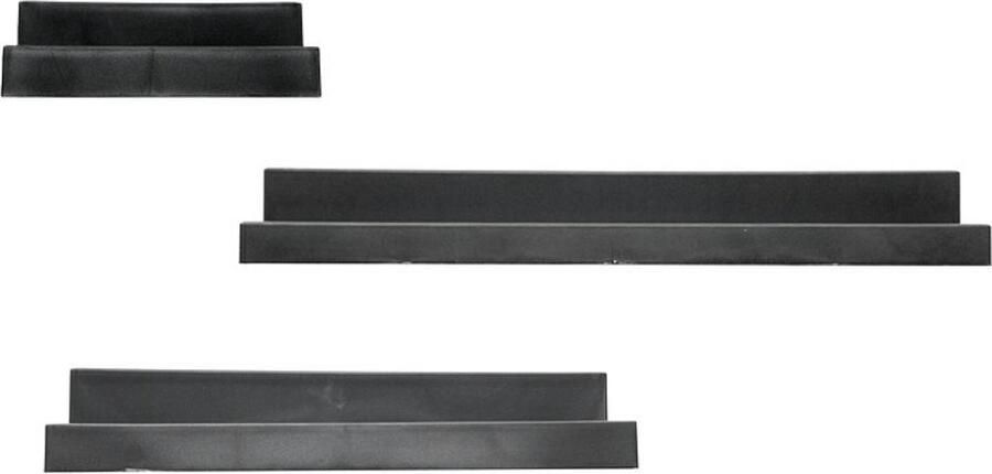 MISOU Zwarte Wandplanken Fotoplank Boekenplank Keuken Woonkamer Zwevend Muurplank- -3 Maten MDF Boekenrek Wanddecoratie Woonkamer - Foto 4