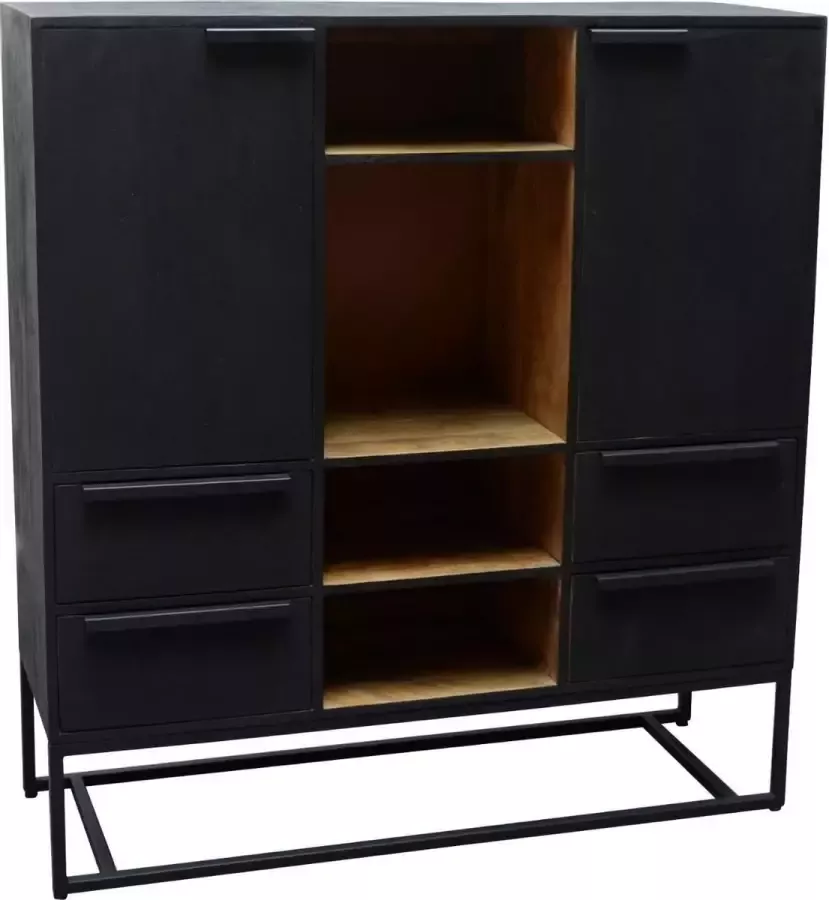 Moods Collection Sabah Kast Zwart Naturel Mango 120 x 180