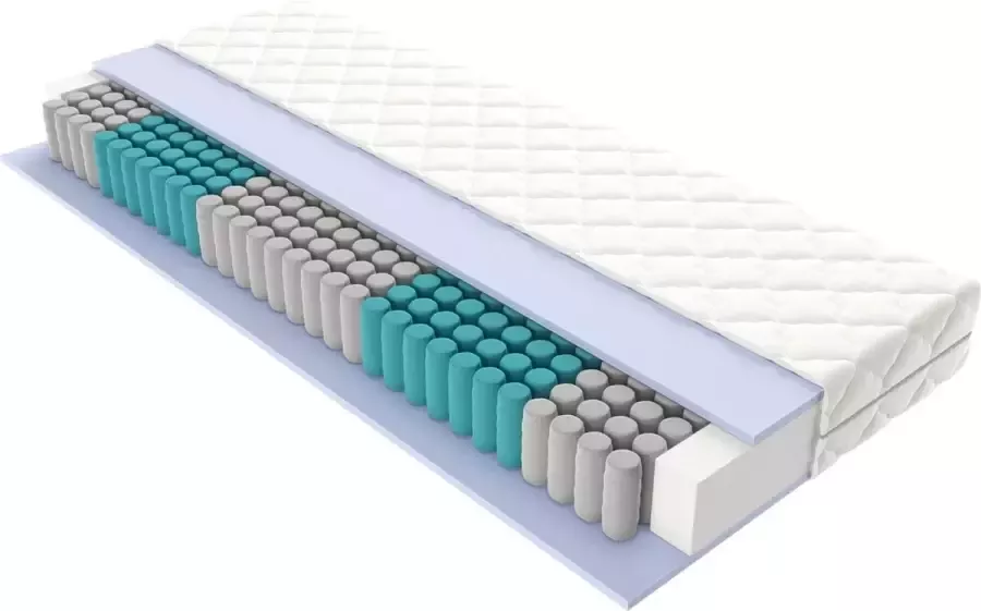 Mister Sandman Matras 140x200 Pocketvering matras 140x200 cm 7 zones Stevig Hoogte 21 cm Eenpersoons - Foto 2