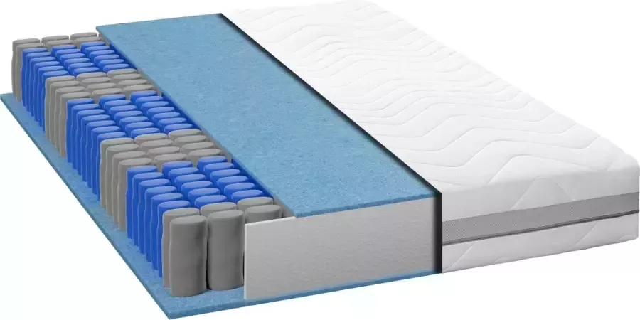 Mister Sandman Matras 180 x 200 cm Hoogte 24cm Pocketvering matras 180x200 met 7 zones Ergonomisch stevig of zeer stevig Matras 180x200 Tweepersoons Ademende Matrassen 180 x 200 Koudschuim matras geveerd - Foto 3