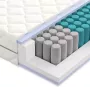 Mister Sandman Matras 90 x 200 cm Hoogte 21cm Pocketvering matras 90x200 met 7 zones Ergonomisch Stevig of medium stevig Matras 90x200 eenpersoons Ademende Matrassen 90 x 200 Koudschuim matras geveerd - Thumbnail 2
