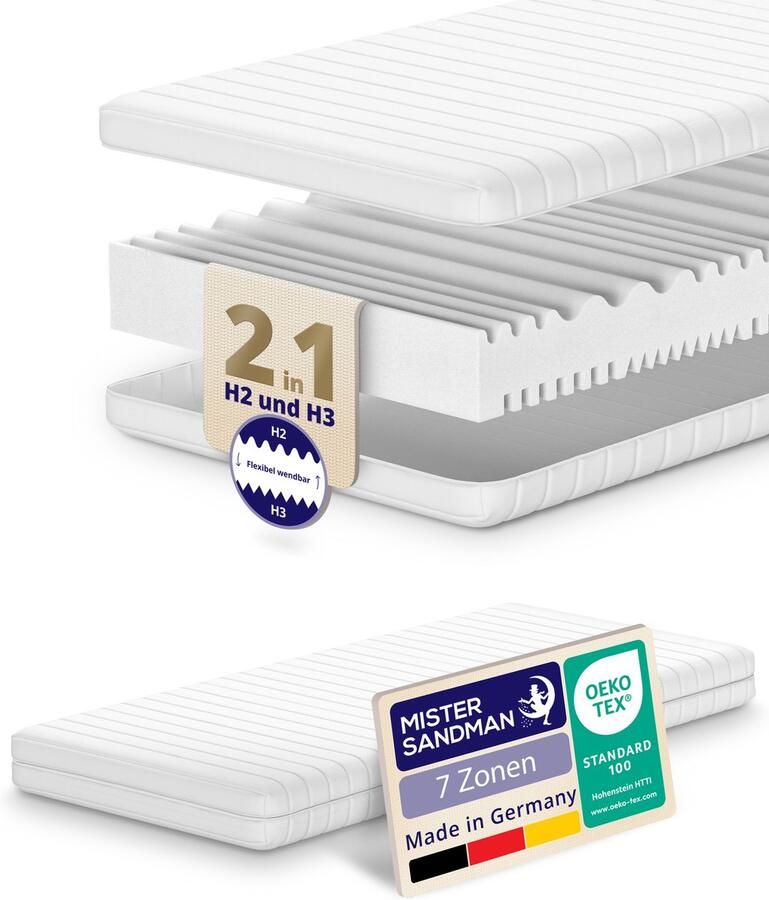 Mister Sandman Koudschuim Matras 140x200 Hoogte 15 cm â€“ Topkwaliteit Ademend & hypoallergeen Gemiddeld - Foto 6