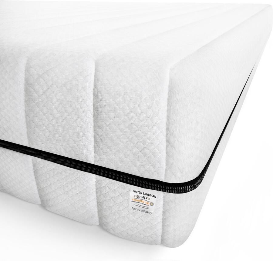 Mister Sandman Matras 200 x 200 cm Hoogte ca. 15 cm Ergonomische matras Koudschuimmatras met 7 zones Matras tweepersoons Admende matrassen Matras gemiddeld Super!