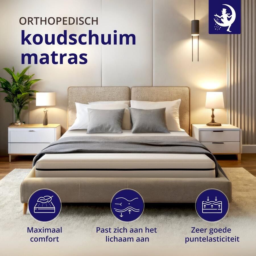 Mister Sandman Matras 80x190 7 zones koudschuim premium plus tijk 15 cm hoog Gemiddeld - Foto 2