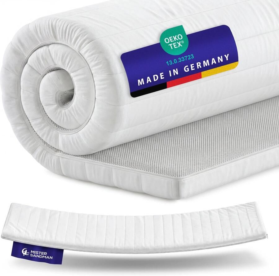 Mister Sandman Baby matras 60x120 cm Foammatras babybed Medium stevig ligcomfort Matras voor en ledikant 60x120 Wasbare hoes Hoogte 5cm - Foto 2