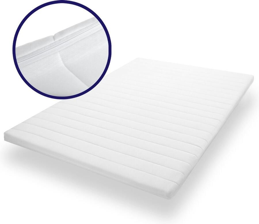 Mister Sandman Topper – 90x200 – koudschuim – premium tijk – bed topper 5 cm hoog Gemiddeld