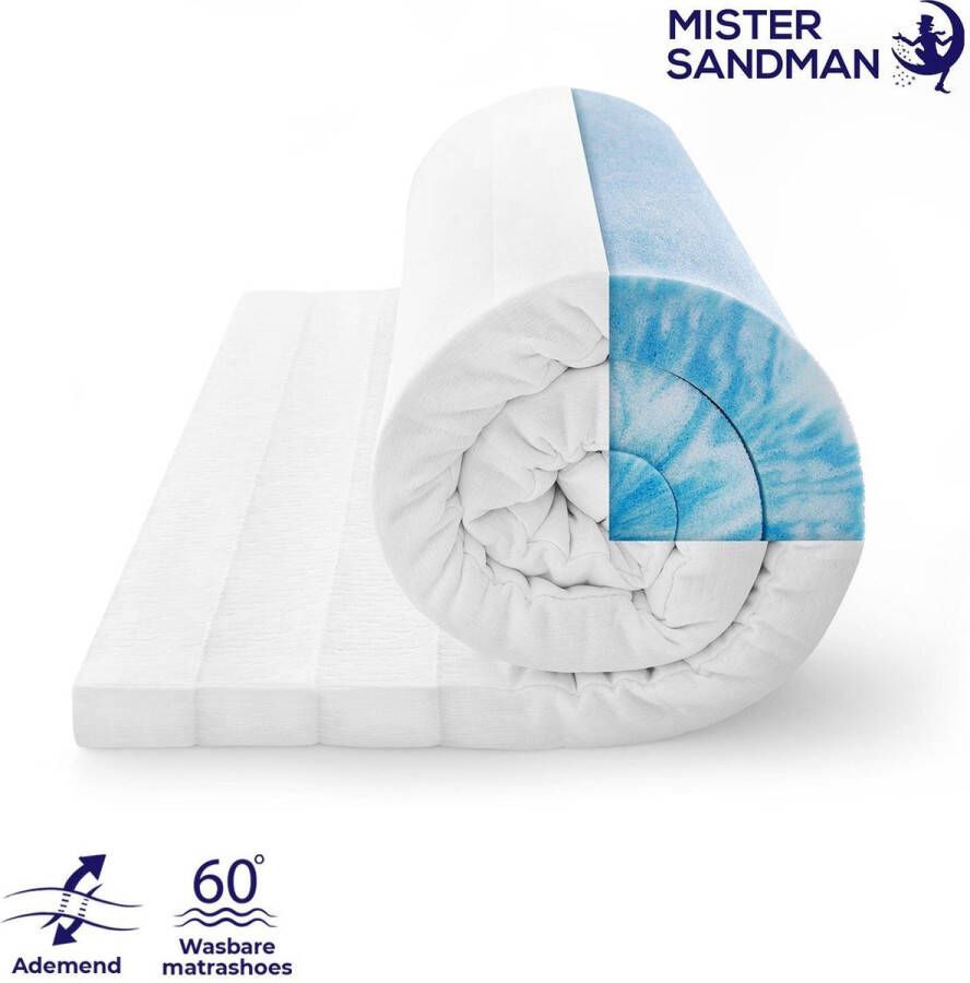 Mister Sandman Topdekmatras 160x200x4 cm gel topper- premium tijk gel matrastopper