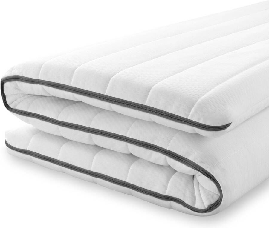 Mister Sandman Toppdekmatras 140x200 cm koudschuim comfort plus tijk Topper 5 cm hoog Gemiddeld