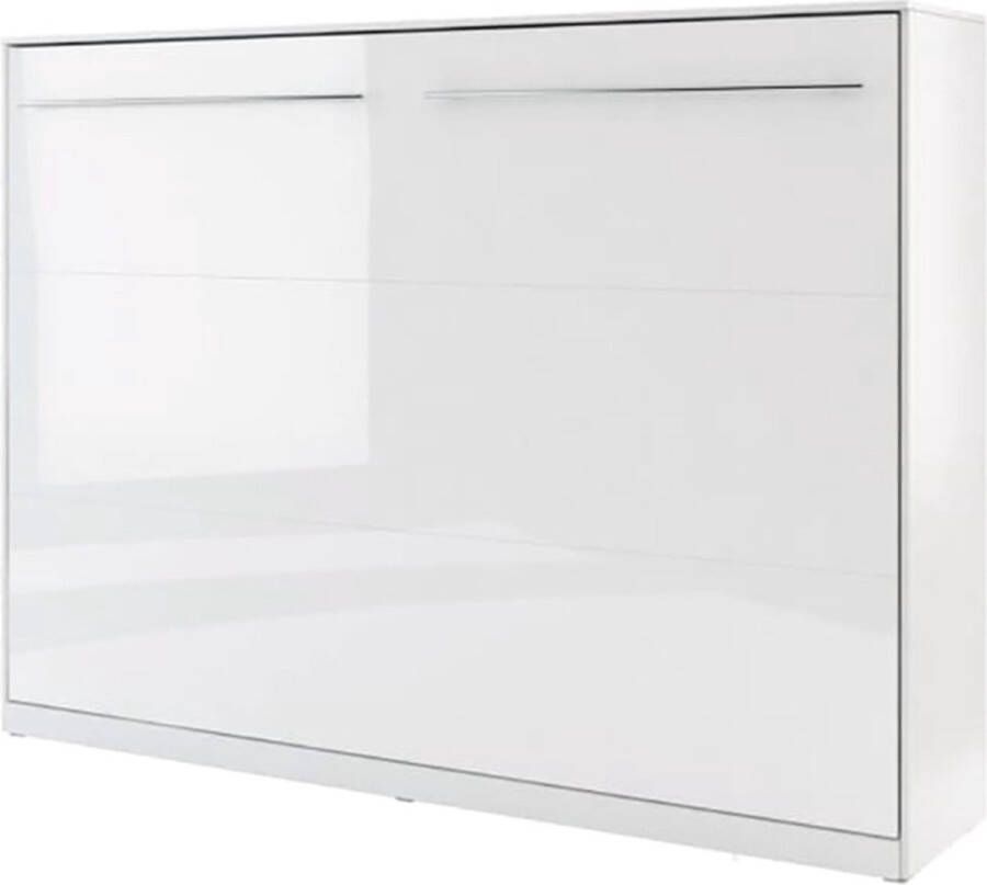 Misterbed Concept Horizontaal Opklapbed Breedte 140cm Wit Hoogglans