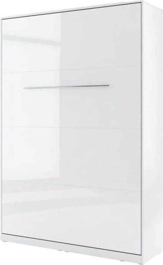 Misterbed Concept Verticaal Opklapbed Breedte 140cm Wit Hoogglans