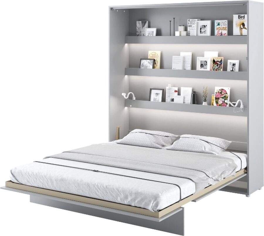 Misterbed Murphy Verticaal Opklapbed 180x200 Grijs