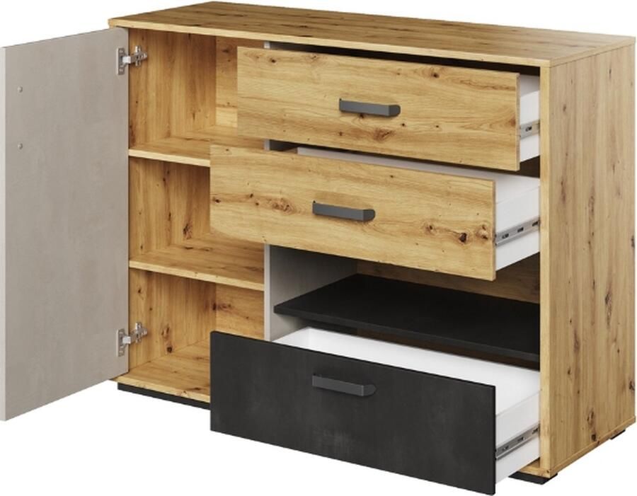 Misterbed Qubic Ladekast Eiken Grijs