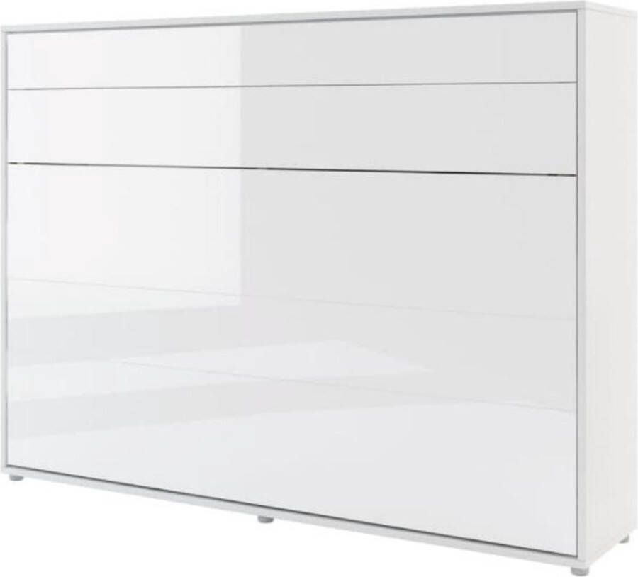 Misterbed Murphy Horizontaal Opklapbed 140x200 Wit Hoogglans