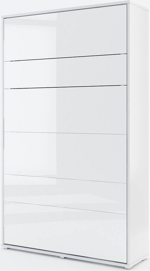 Beds and more Murphy Verticaal Opklapbed 120x200 Wit Hoogglans