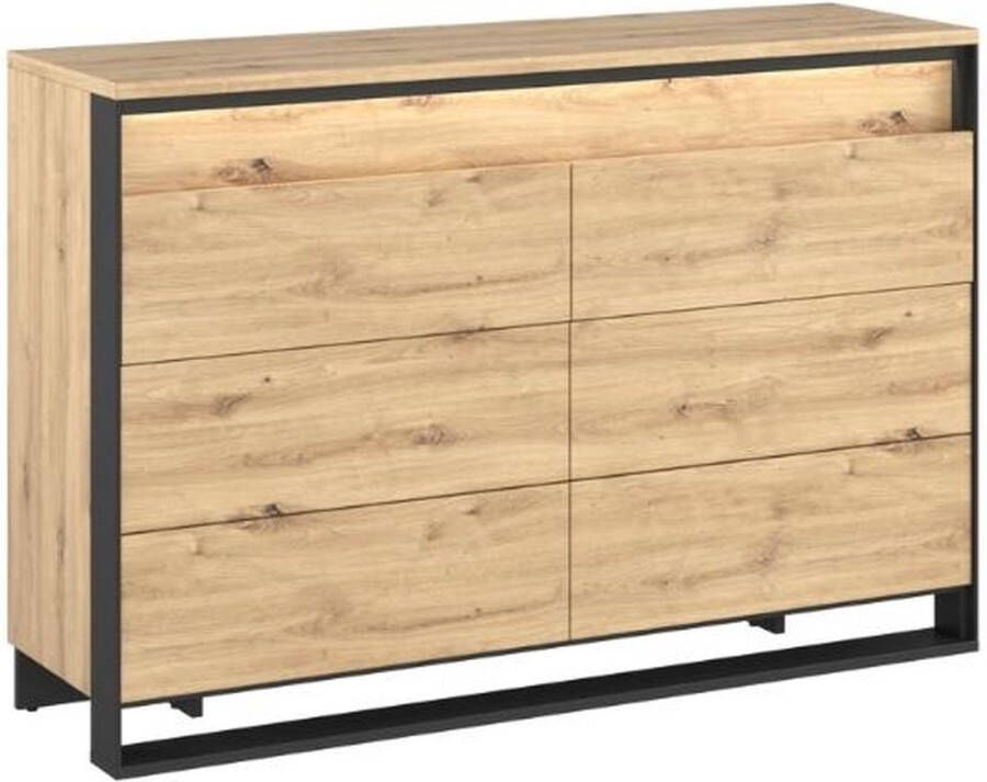 Misterbed Quant Ladekast Artisan Eiken Zwart