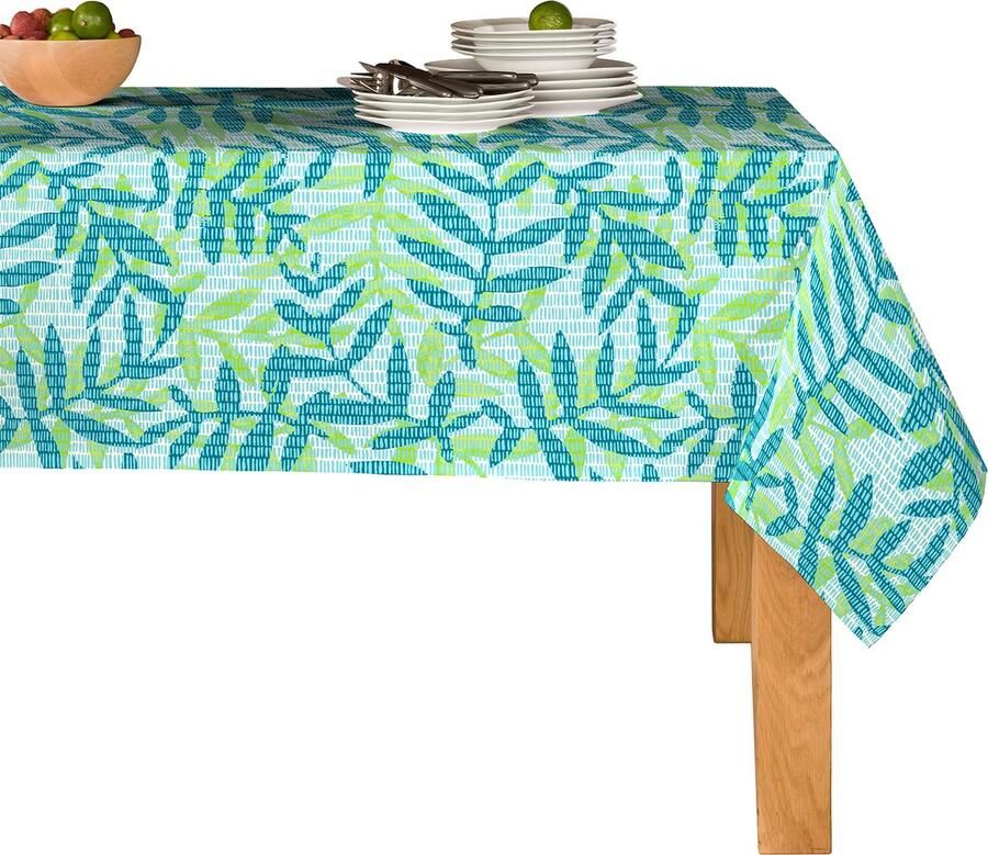 Mistral Home TAFELKLEED afwasbaar 140 x 240 cm botanisch blauw Tafelzeil PEVA