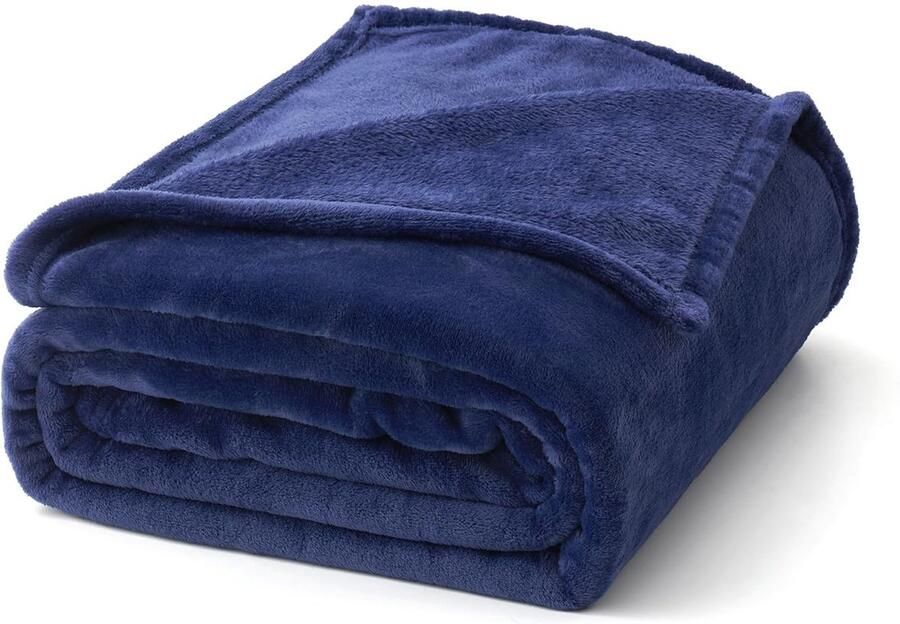 Miulee Knuffeldeken Fluffy Deken Fleece Deken Woondekens Bankdeken Fluffy Plaid Microvezel Bedsprei Bankdeken Deken Voor Bed Bank Slaapkamer Kantoor 150x200 cm Donkerblauw