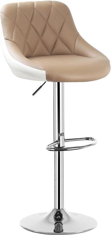 Dailysupplies Barkruk Barkrukken met Rugleuning Velvet Beige