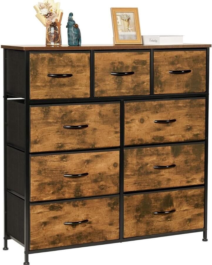 Brandless Dressoirs Kasten Ladekast Buffetkast Industrieel Hout Vintage Bruin