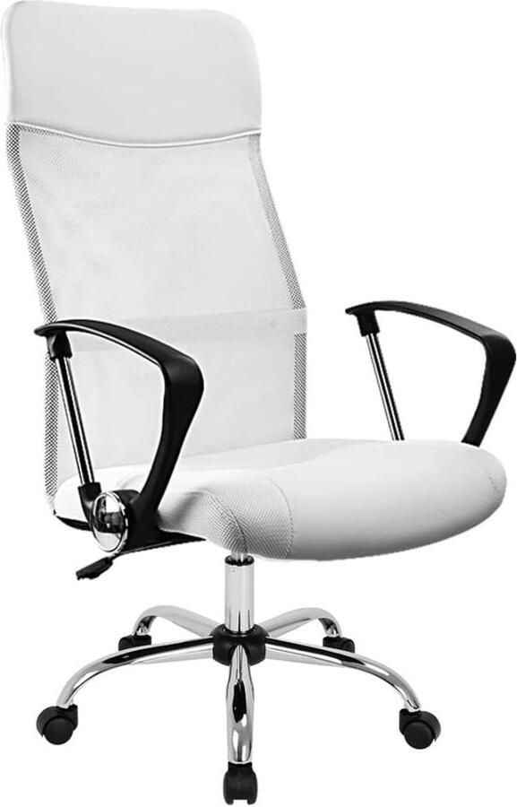 Dailysupplies Ergonomische Bureaustoel Bureaustoelen voor Volwassenen en Kinderen Gaming Stoel Chair Kantelbaar Wit