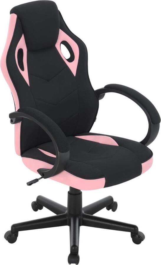 DailySupplies Ergonomische Bureaustoel Bureaustoelen voor Volwassenen en Kinderen Gaming Stoel Chair Kantelbaar Roze en Zwart