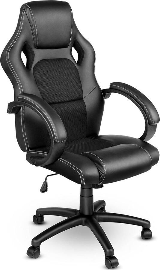DailySupplies Ergonomische Bureaustoel Bureaustoelen voor Volwassenen en Kinderen Gaming Stoel Chair Kantelbaar Zwart