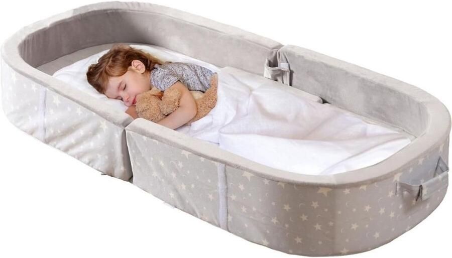 MKSS Grondbed Huisbed Bed Lichtgrijs 140cm x 65cm x 17cm