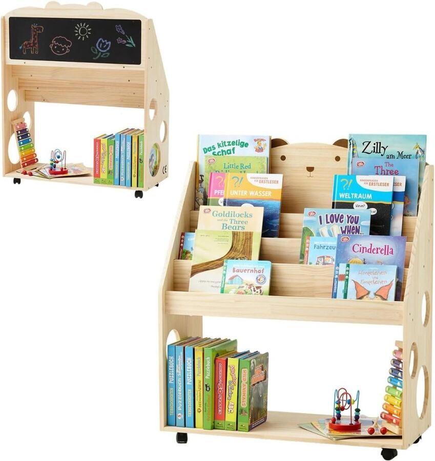 MKSS Kinderboekenkast Boekenrek Kinderkamer Montessori Kinderkast