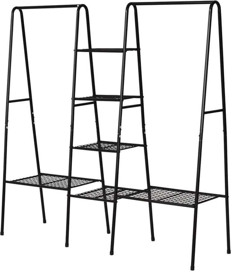 Dailysupplies Kledingrek Metaal Kledinghangers Dressboy Zwart