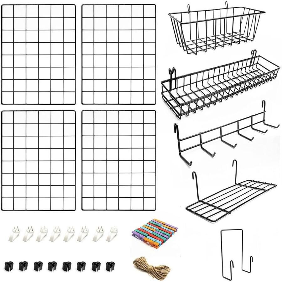 MKSS Wandorganizer Wandopberger Wandplank Organizer Zwart