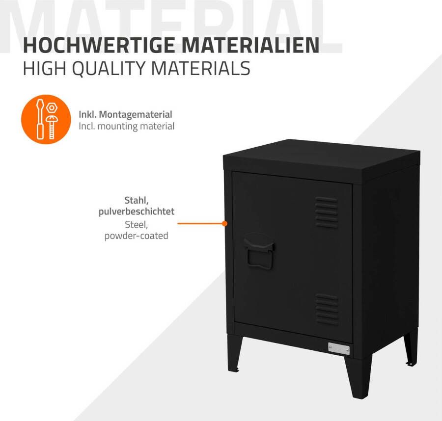 Ml-design Industriële archiefkast Kantoorkast 40x30x57 5 cm zwart staal - Foto 2