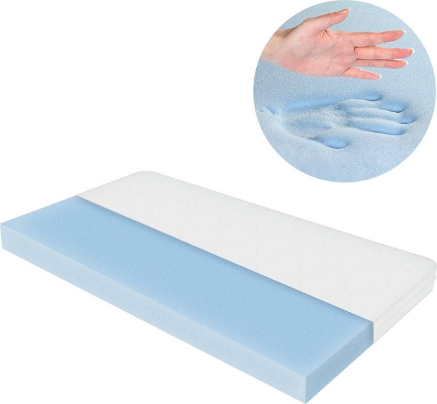 Ml-design Kinderbed huisbed 90x200 cm lichtgrijs gemaakt van grenenhout incl. matras H-10cm houten bed met dak en lattenbodem - Foto 4