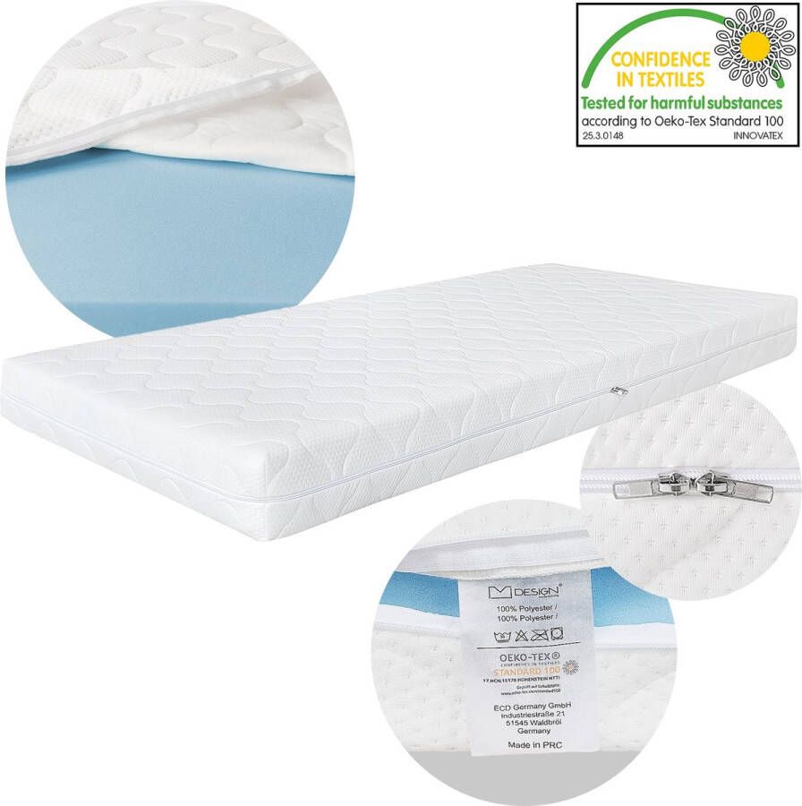 Ml-design Kinderbed huisbed 90x200 cm lichtgrijs gemaakt van dennenhout incl. matras H-16cm uitvalbeschermend dak en lattenbodem - Foto 4