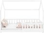 Ml-design Kinderbed met uitvalbeveiliging lattenbodem en dak 80x160 cm Wit grenen hout - Thumbnail 2