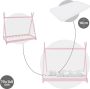 Ml-design Kinderbed Tipi met lattenbodem 70x140 cm Roze Hout ML Ontwerp - Thumbnail 1