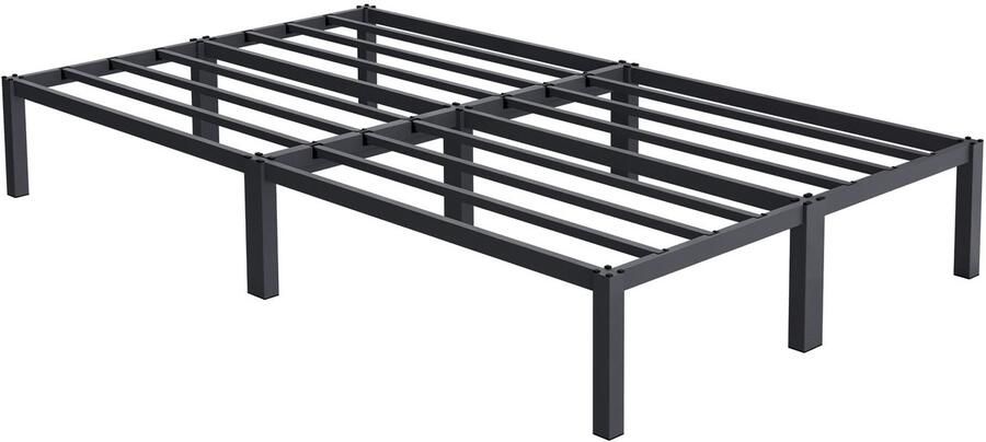 Ml-design Bedframe tweepersoonsbed 120x200 cm van metaal in antraciet met lattenbodem