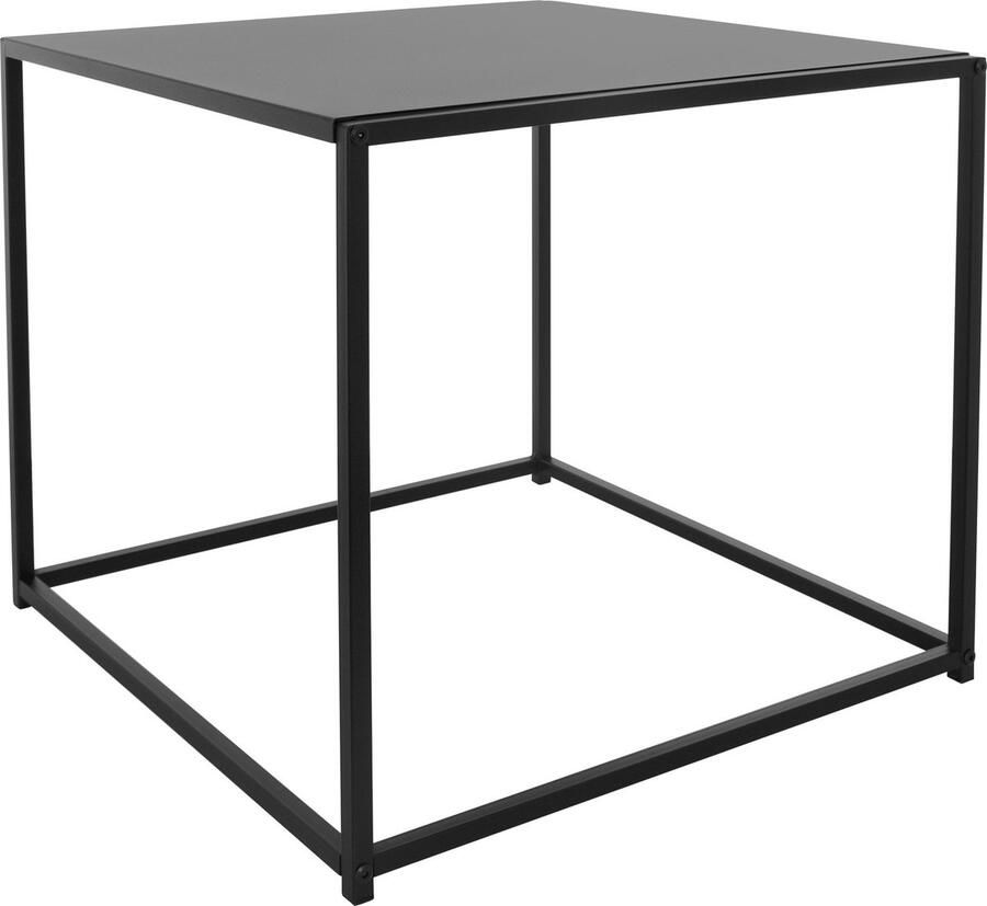 Ml-design Bijzettafel 55x55x55 cm Zwart Metaal