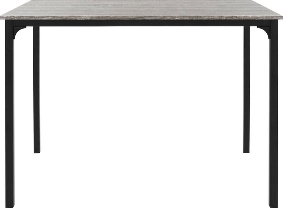 Ml-design Eetkamerset met bank 4-delig met eettafel en stoelen eiken grijs stalen frame - Foto 2