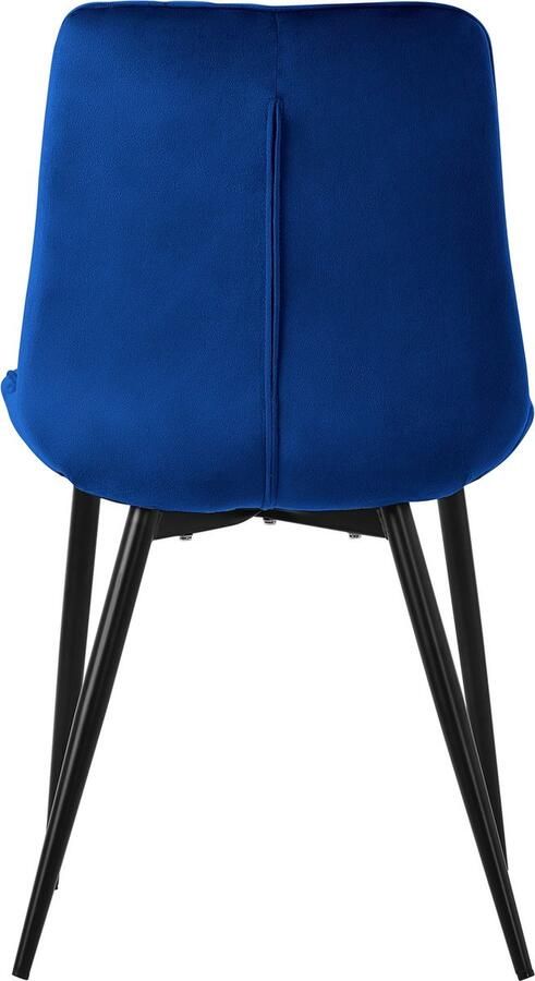 Ml-design Eetkamerstoel set van 4 antraciet met kunstlederen bekleding en stalen poten Keukenstoel met rugleuning - Foto 7