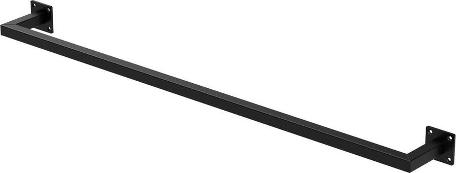 Ml-design Garderobestang kapstok wandmontage 12 x 110 cm zwart staal - Foto 2