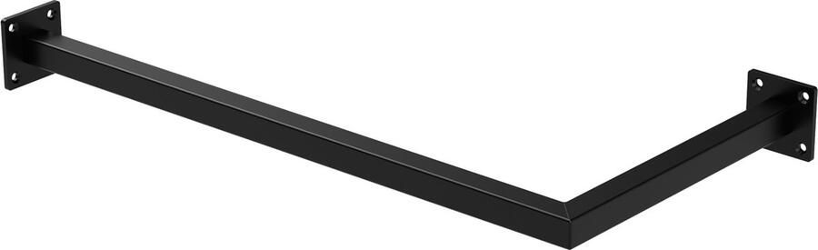 Ml-design Garderobestang kapstok wandmontage 30 x 60 cm zwart staal