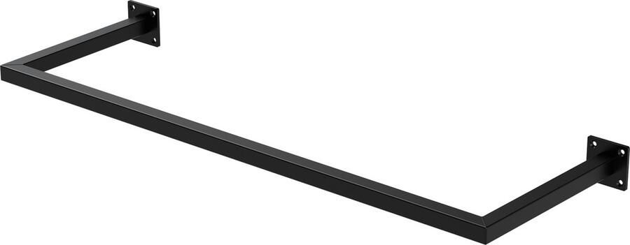 Ml-design Garderobestang kapstok wandmontage 30 x 90 cm zwart staal